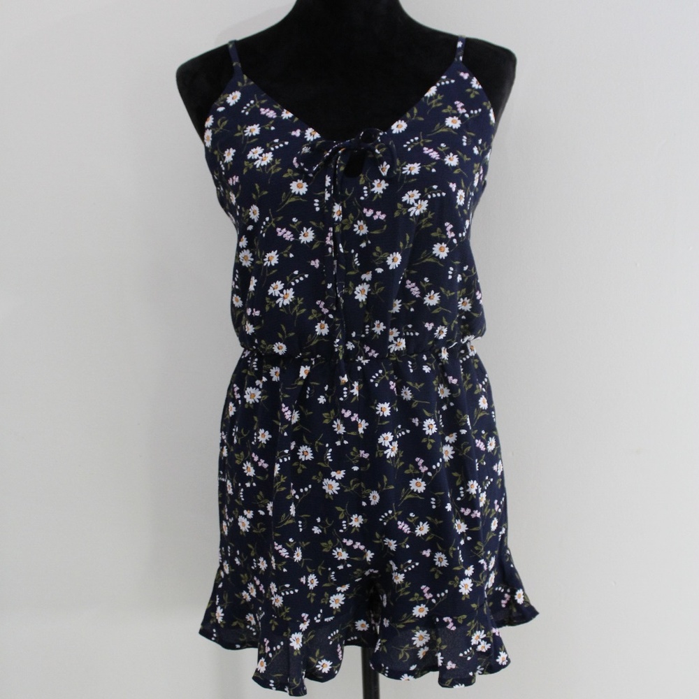 Everly Navy Floral Romper